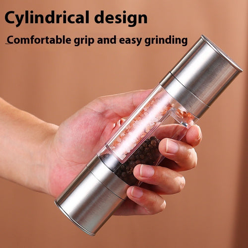 Dual-purpose Stainless Steel Pepper Sea Salt Grinder