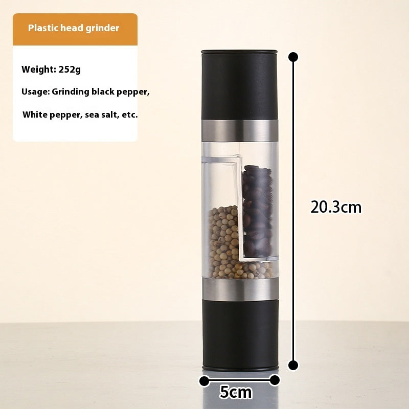 Dual-purpose Stainless Steel Pepper Sea Salt Grinder